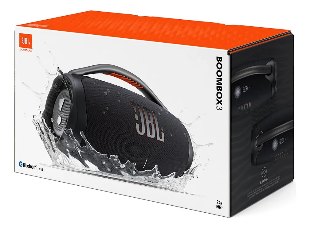 Caixa de Som Boombox 3 Bluetooth Preta JBL