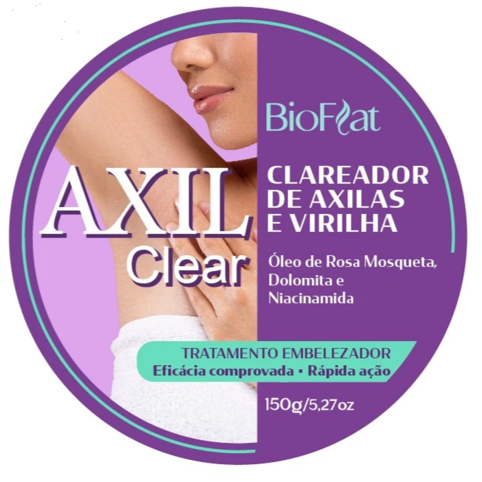 Clareador de Virilha e Axila 150g BioFlat – Creme Clareador Intimo Virilha Clareador Axilclean