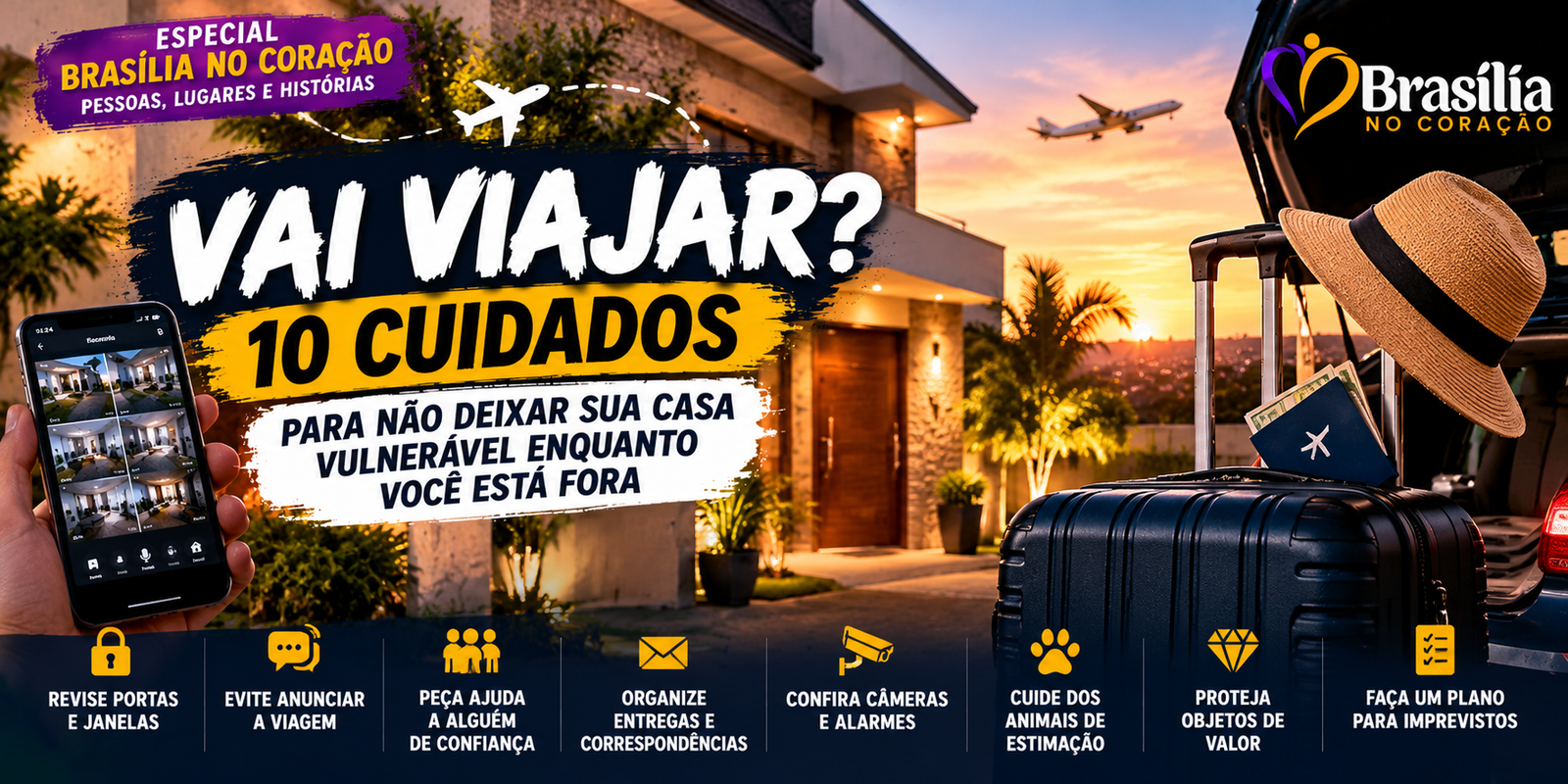 VAI VIAJAR? 10 CUIDADOS PARA NÃO DEIXAR SUA CASA VULNERÁVEL ENQUANTO VOCÊ ESTÁ FORA