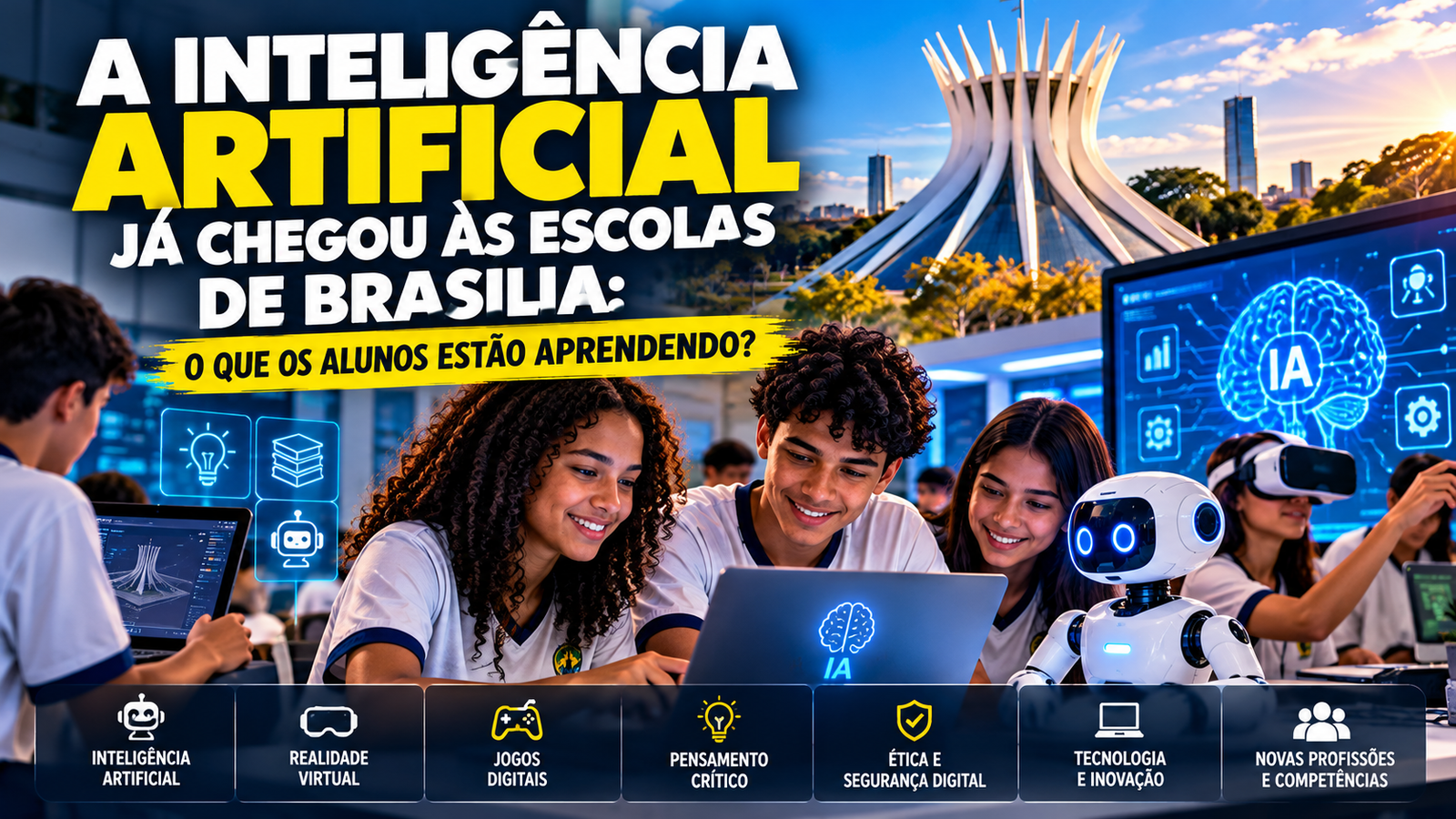 🤖🏫 A INTELIGÊNCIA ARTIFICIAL JÁ CHEGOU ÀS ESCOLAS DE BRASÍLIA: O QUE OS ALUNOS ESTÃO APRENDENDO?