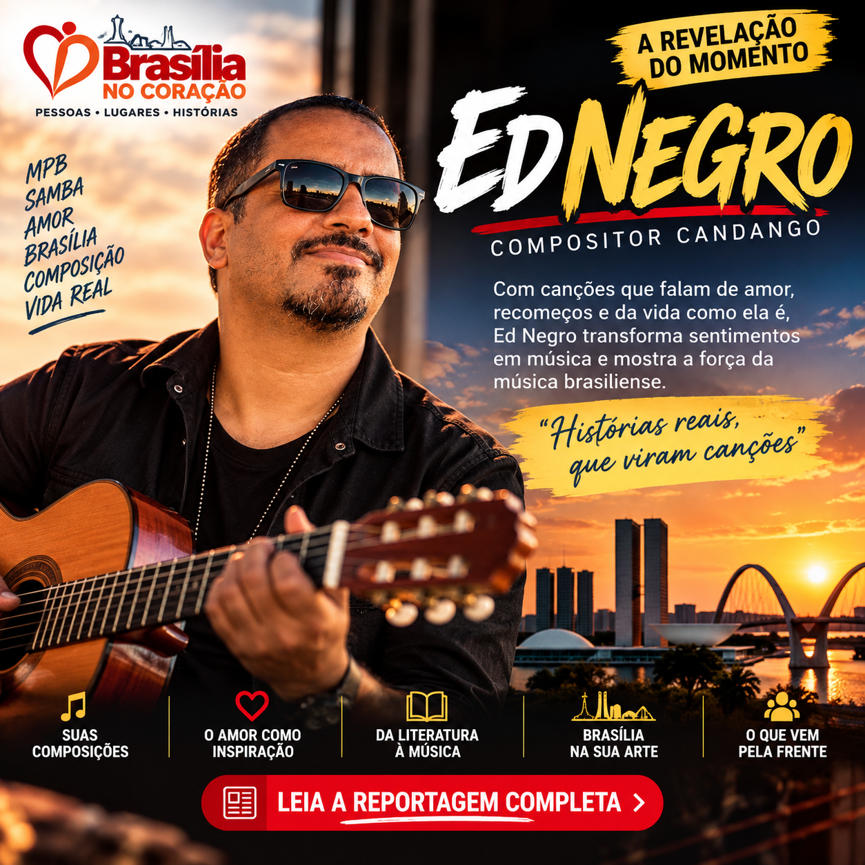 ED NEGRO: A REVELAÇÃO CANDANGA QUE TRANSFORMA SENTIMENTOS EM MÚSICA