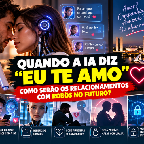 🤖❤️QUANDO A IA DIZ “EU TE AMO”: COMO SERÃO OS RELACIONAMENTOS COM ROBÔS NO FUTURO?