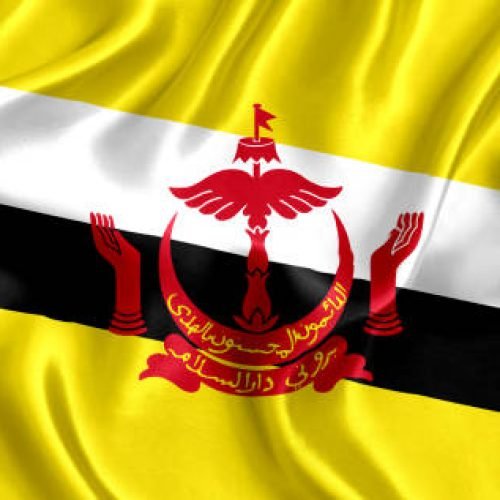 Flag of Brunei.