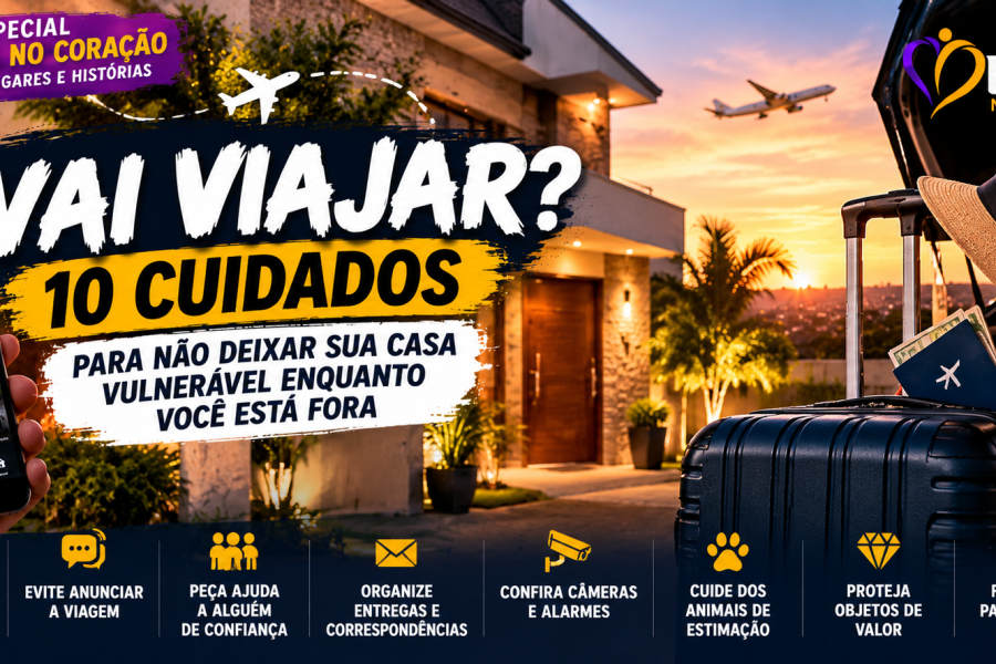 VAI VIAJAR? 10 CUIDADOS PARA NÃO DEIXAR SUA CASA VULNERÁVEL ENQUANTO VOCÊ ESTÁ FORA