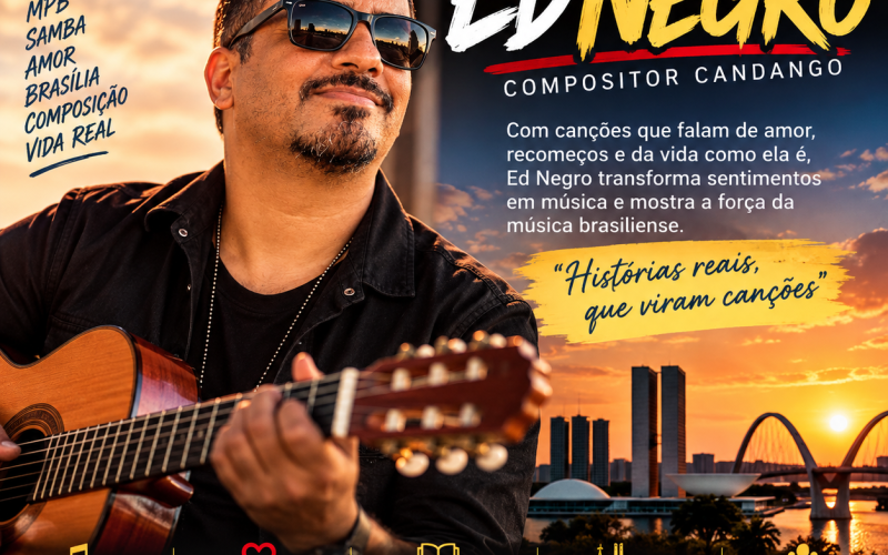 ED NEGRO: A REVELAÇÃO CANDANGA QUE TRANSFORMA SENTIMENTOS EM MÚSICA