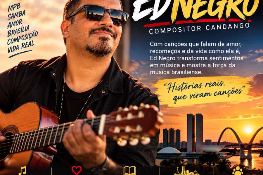 ED NEGRO: A REVELAÇÃO CANDANGA QUE TRANSFORMA SENTIMENTOS EM MÚSICA