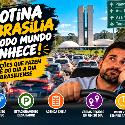 VOCÊ SAIU COM TEMPO, MAS CHEGOU ATRASADO: 7 SITUAÇÕES QUE QUEM VIVE EM BRASÍLIA VAI RECONHECER