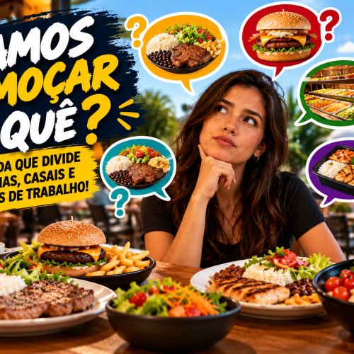 A PERGUNTA QUE DIVIDE FAMÍLIAS, CASAIS E COLEGAS DE TRABALHO: “VAMOS ALMOÇAR O QUÊ?”