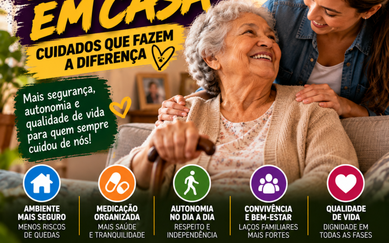 IDOSOS EM CASA: 10 CUIDADOS QUE PODEM FAZER A DIFERENÇA NA SEGURANÇA E NA QUALIDADE DE VIDA