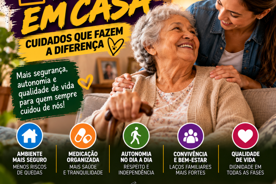 IDOSOS EM CASA: 10 CUIDADOS QUE PODEM FAZER A DIFERENÇA NA SEGURANÇA E NA QUALIDADE DE VIDA